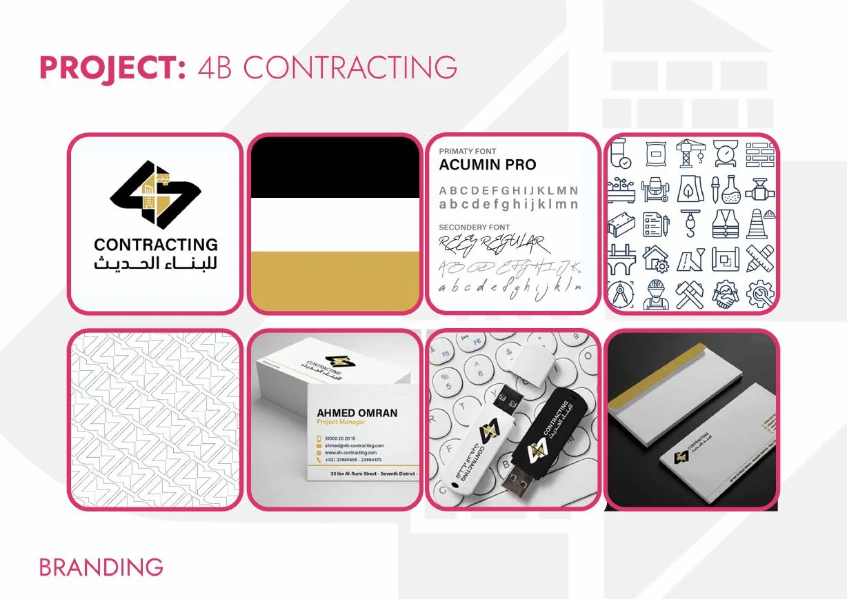 4B Contracting Branding project by Qbit Studio