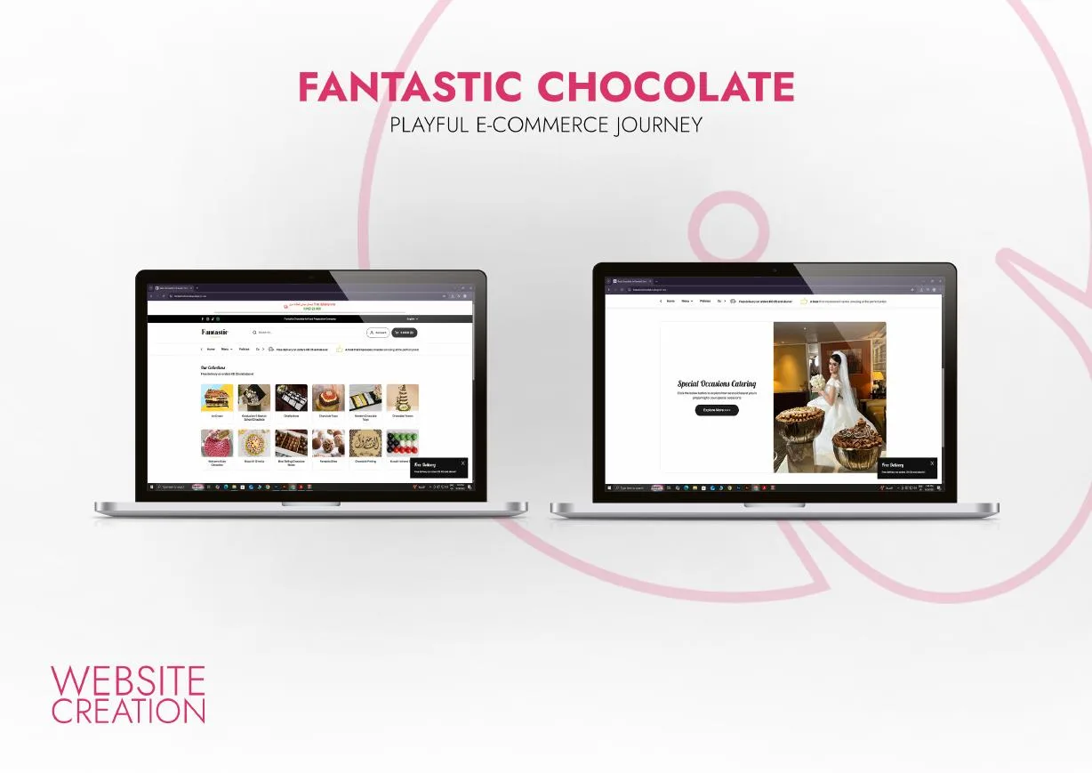 Fantastic Chocolate Website Creation project by Qbit Studio